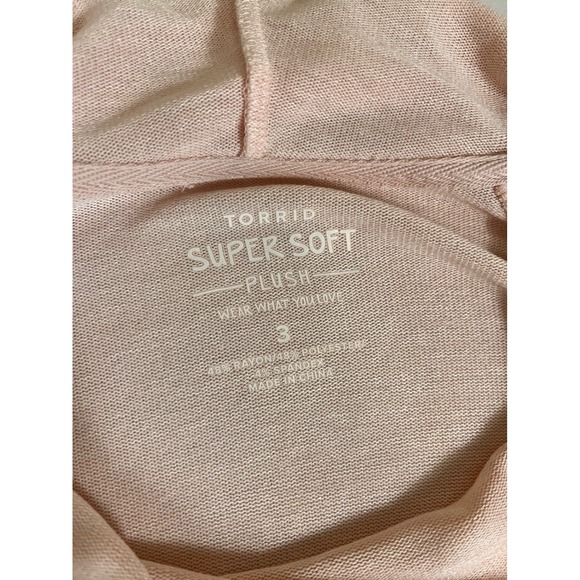 Torrid Super Soft Plush Cowl Neck Hoodie Womens‎ 3X Pink Lightweight Cozycore - Picture 2 of 7